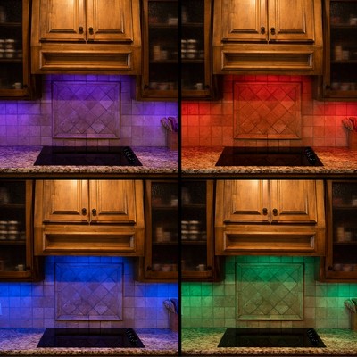 White 12-Inch Battery Operated LED Light Bars with Remote