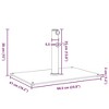 vidaXL Parasol Base White Steel base, Iron tube 33.1 lbs - 3 of 4