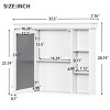 NicBex Wall Mounted Bathroom Storage Cabinet,35'' x28'' Medicine Cabinet with Mirror and 6 Shelves for Bathroom - 3 of 4