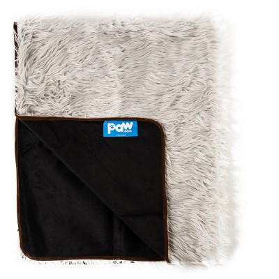 PAW BRANDS CatNap Anti-Scratch & Waterproof Luxury Throw Blanket (Light Grey)