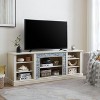 CAVINAS Large TV Stand with Faux Stacked Stone Surround Modern Entertainment Center with Open Storage Media Console - 2 of 4
