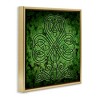 Stupell Industries Green Celtic Shamrock Knot Floating Frame Canvas Art, Gold, 18" x 18" - 2 of 4