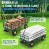 900 lbs Heavy Duty Steel Garden Dump Cart - Outdoor Utility Yard Wagon with Removable Mesh Sidewalls - 4 of 4