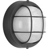 Progress Lighting Bulkheads 1-Light Flush Mount, Black, Polycarbonate Shade - 3 of 4