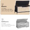 GustoWave Storage Ottoman Footrest, Square Rattan Foot Rest Stool, Small Folding Storage Ottoman Cube, for Living Room, Bedroom - 4 of 4
