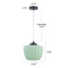 LLHZSY 10 1/4" Green Pumpkin-Striped Glass Pendant Chandelier Light, 1-Light Hanging Fixture for Kitchen Island, Dining Room, Bedroom - 3 of 4