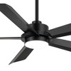 Airsurfer 56" Ceiling Fan with Integrated LED Light in Matte Black 5-Blade Modern Remote-Controlled Fan - 3 of 4