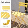 LAUSAINT HOME 3-Piece Outdoor Folding Bistro Set Yellow - 3 of 4