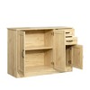 43 Inch Buffet Sideboard Cabinet With Storage, Entryway Accent Storage Cabinet, Wooden Coffee Bar Table for Kitchen, Entryway, Living Room - 3 of 4