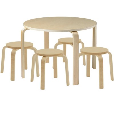 ecr4kids bentwood multipurpose kids table and chair set