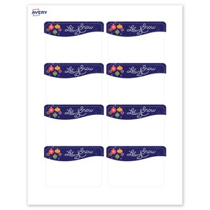 Avery Name Badges, 2-1/3" x 3-3/8", Silver-Snowflakes, Matte, 80ct - 1 of 4