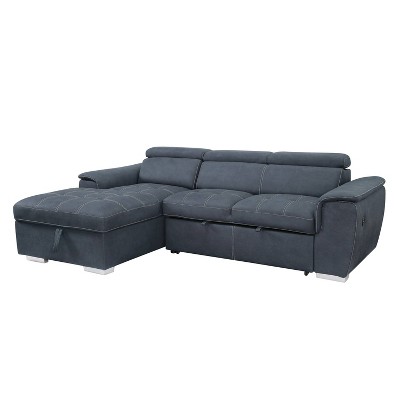 Mendecino L Shaped Sectional Bluish Gray - miBasics