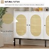 Coucheta Rattan Shoe Cabinet - 6-Tier 3-Door Storage with Adjustable Shelves - 3 of 4