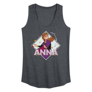 Women's - Frozen 2 - Anna Stirs Up Leaves Graphic Racerback Tank - 1 of 4