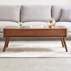 Elevating Solid Wood Center Low Table,Coffee Table With Hidden Storage Shelf,Rectangular Coffee Table For Living Room Office-Cuddlewood - 2 of 4