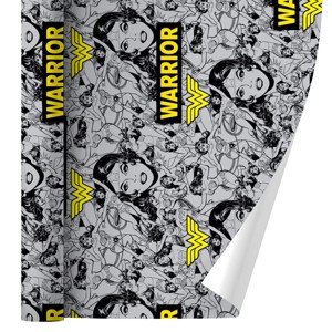 Wonder Woman Warrior Pattern Gift Wrap 30" x 72" - 1 of 4