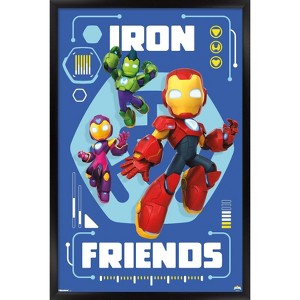 Trends International Marvel Jr Iron Man And His Awesome Friends (2025) - Group Framed Wall Poster Prints - 1 of 4
