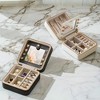 Square Portable Jewelry Box Travel Accessory Organizer - 2 of 4