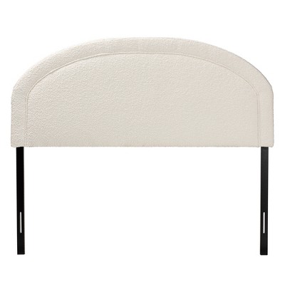Cream Boucle Upholstered Queen Tufted Headboard