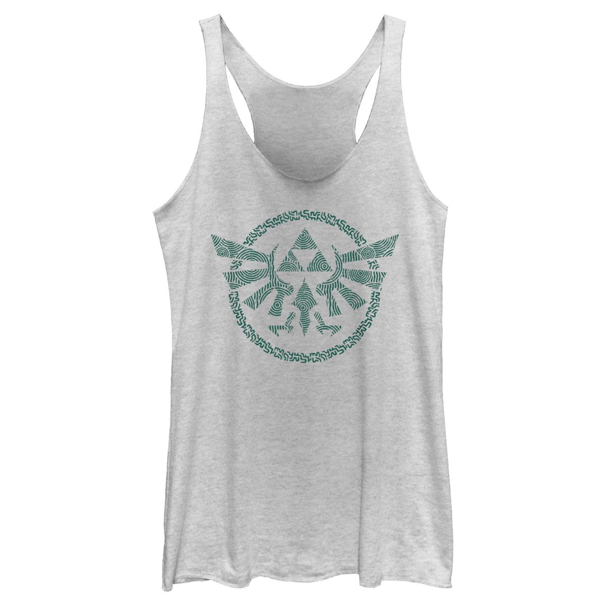 Women's Nintendo The Legend of Zelda: Tears of the Kingdom Green Hyrule Crest Racerback Tank Top