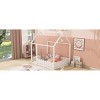 Streamdale Full Size Wood Bed House Bed Frame With Fence, For Kids, Teens, Girl, No Slats - 3 of 4