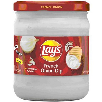 Lay's French Onion Dairy Dip, 15 ounce, Glass Jar Container (Pack of 4)
