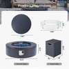 42-inch Outdoor Round Fire Pit Table Propane for Outside Patio with Tank Cover and Wind Guard - 3 of 4