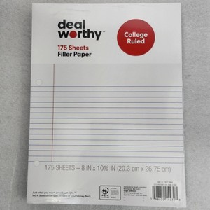 Filler Paper College Ruled - Dealworthy™ - 1 of 1