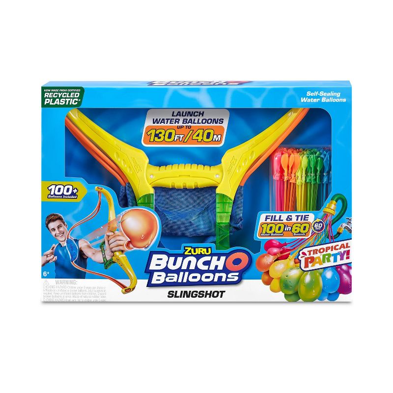 Bunch O Balloons Tropical Party Slingshot &#38; 100+ Rapid-Filling Self-Sealing Water Balloons by ZURU, 1 of 8