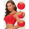 Allegra K Women's Full Coverage Wide Straps Longline Hem Wirefree Bra - 3 of 4