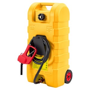 15 Gallon Gas Can with Pump - Portable Fuel Caddy with Wheels, Heavy Duty Fuel Transfer Tank for Gasoline/Diesel - 1 of 4