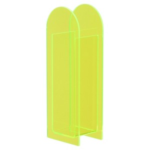 Unique Bargains Geometric Plastic Arch Acrylic Decorative Floral Vase Clear - 1 of 4