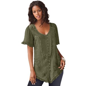 Roaman's Acid Wash Tunic - 1 of 4