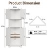 68" Tall Corner Storage Cabinet with 4 Barn Doors & Adjustable Shelves, White - 2 of 4