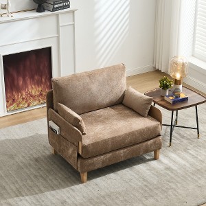 TiramisuBest 3-in-1 convertible sleeper,Foldable sofa bed recliner with three pillows for small spaces - 1 of 4