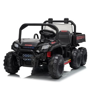 24V 4WD Electric Dump Truck for Kids, 2-Seater Ride-on Toy with Parent Remote Control - 1 of 4