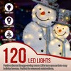 CIPACHO Set of 2 Lighted Top Hat Snowman Decor - 2D Pre-lit with 80 Warm White LEDs (Indoor/Outdoor Xmas) - 2 of 4