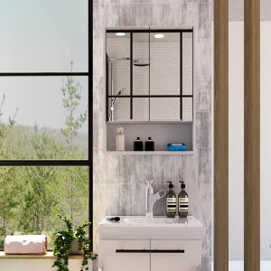 Depot E-Shop Medicine Cabinet, One Open Shelf, Three Interior Shelves - 1 of 4