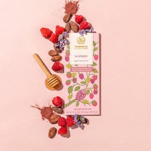 Elements Raspberry 70% Dark Wellness Chocolate Bar - 1 of 3