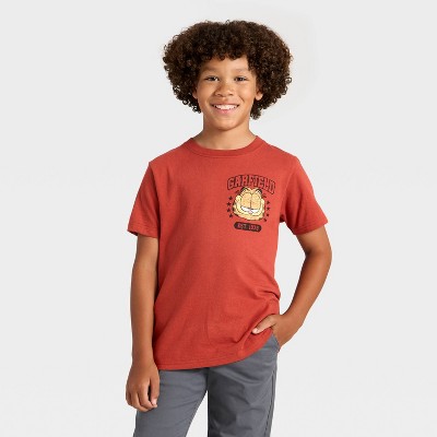Boys' Garfield Basketball Short Sleeve Graphic T-Shirt - Red