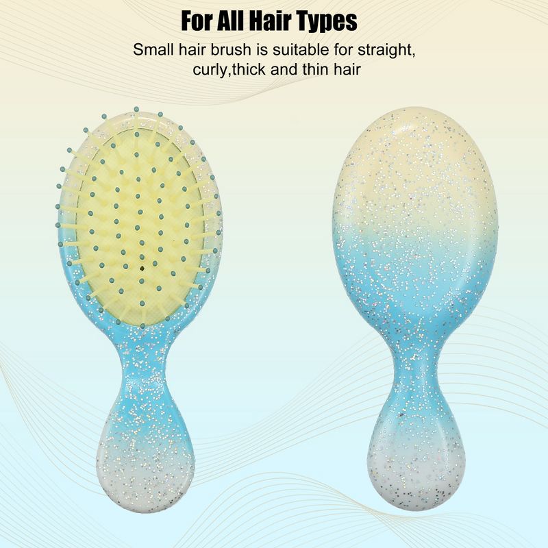 Unique Bargains Mini Colorful Gradient Paddle Hair Brush 1 Pc, 5 of 8