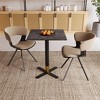 Leisuremod Vail 24-Inch Square Dining Table with MDF Top and X-Shaped Steel Base for Kitchen, Dining, and Pub - 2 of 4