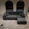 108.3'' Plush Corduroy Modular Sectional Sofa with 4PC Free Combination and Chaise, No-Assembly Design - 2 of 4