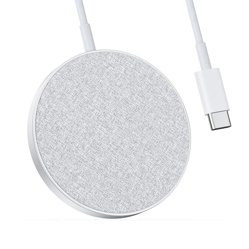 Anker PowerWave Select+ USB-C 5W/7.5W Magnetic Wireless Charging Pad - Silver, 1 of 6