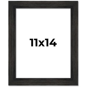 PosterPalooza | 11x14 Wide Barnwood Picture Frame, UV Acrylic, 6 Finishes - Grey, Brown, White, and Black - 1 of 4