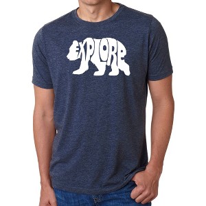 LA Pop Art Explore - Men's Premium Blend Word Art T-Shirt - 1 of 4