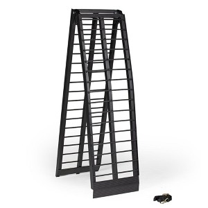 Titan Ramps 10 Foot Folding ATV Loading Ramp, Arched Aluminum Design, Portable and Heavy Duty with 800 Pound Weight Capacity, Black - 1 of 4