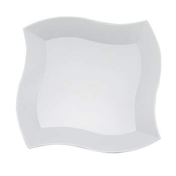 Smarty Had A Party 10" White Wave Plastic Dinner Plates (120 Plates)