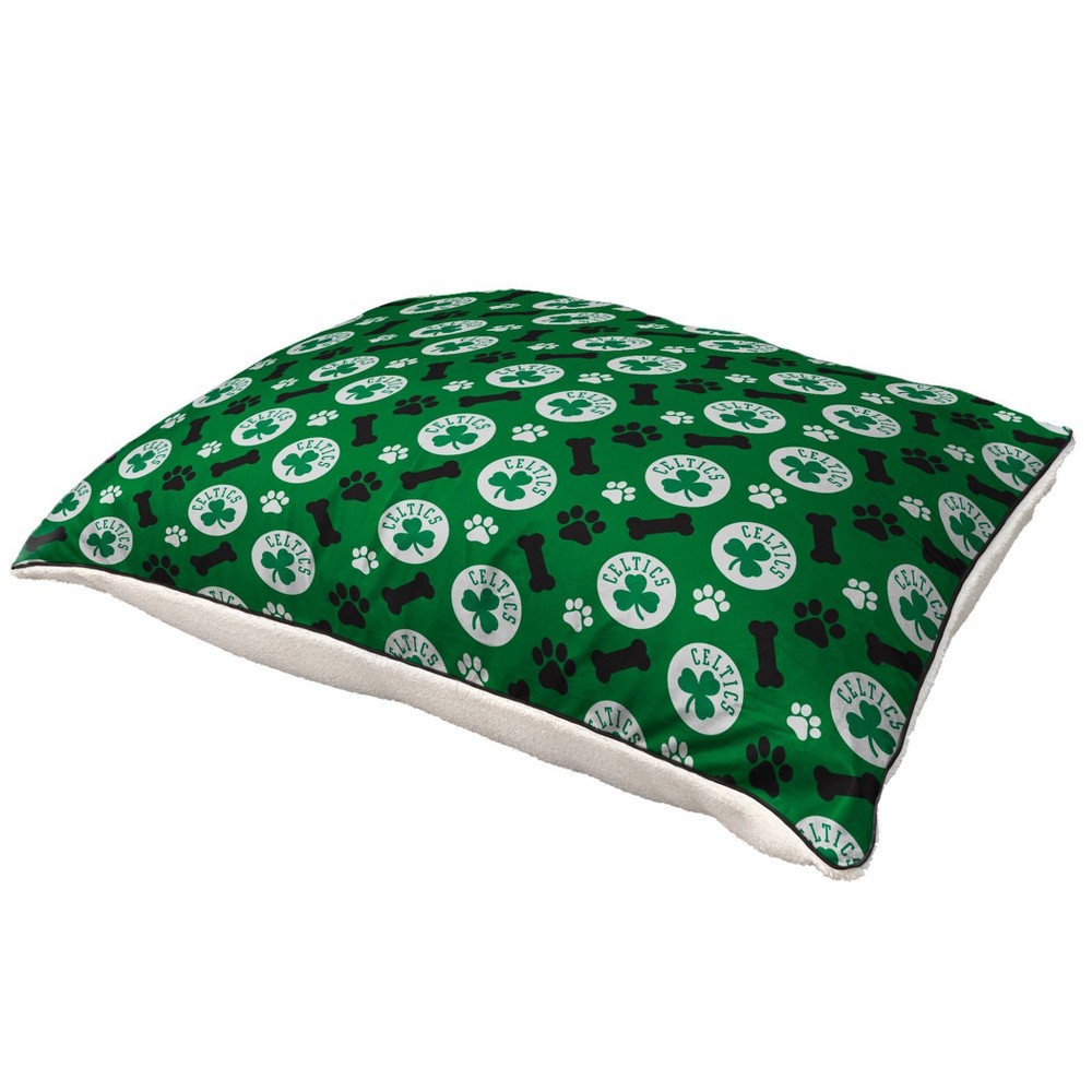 NBA Boston Celtics Bones Repeat Faux Shearling Pet Bed