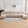 Mjkone Modular Convertible Sectional Sofa with Adjustable Armrest,Storage Ottoman,Modern L/U Shaped Sofa Bed - 4 of 4